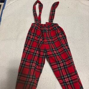 Janie and Jack Red Plaid Kids Bottoms